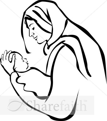 341x388 Jesus Mary Clipart