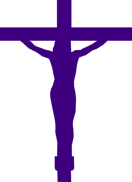 432x596 Jesus Christ On Cross Purple Clip Art
