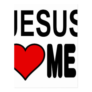 324x324 Jesus Loves Me Postcards Zazzle