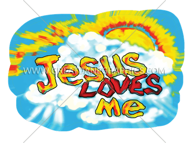 385x291 Jesus Loves Me Production Ready Artwork For T Shirt Printing