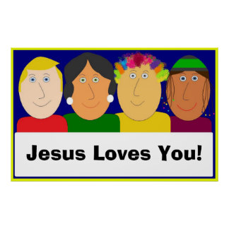 324x324 Jesus Loves You Posters Zazzle