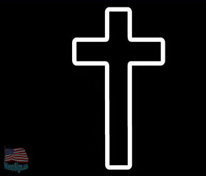 300x257 Jesus Christ Cross White Neon Light Sign 24x 18 From Usa Ebay
