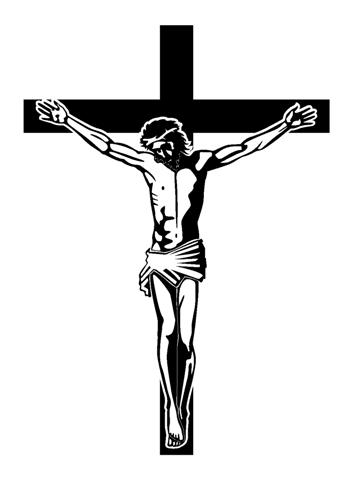 Jesus On Cross Black And White | Free download on ClipArtMag