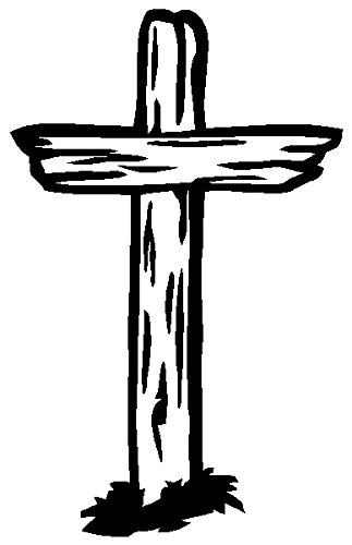 323x500 Faith Black Decal Jesus Cross Car Truck Window Sticker