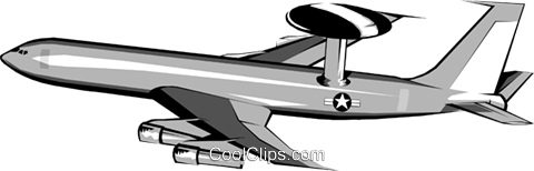 480x154 Awacs Jet Royalty Free Vector Clip Art Illustration Mili0032