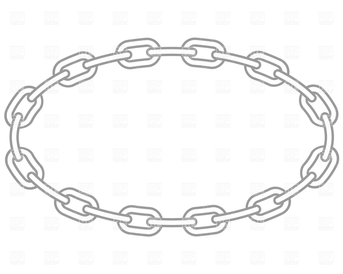 1200x960 Oval Chain Frame Royalty Free Vector Clip Art Image
