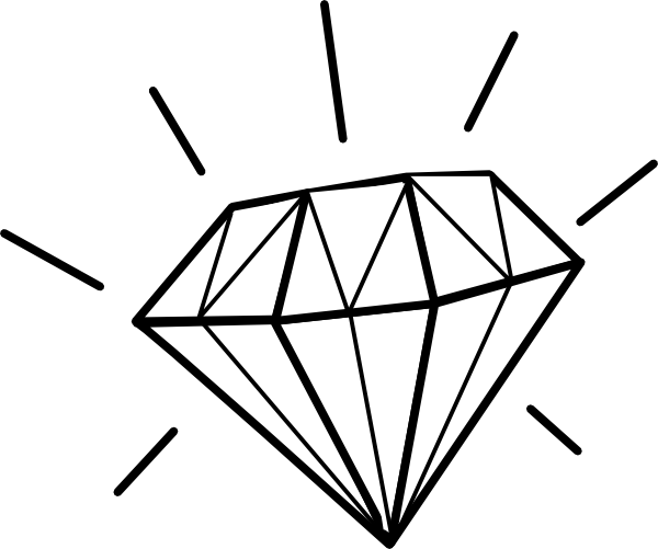 600x501 White Diamond Clip Art