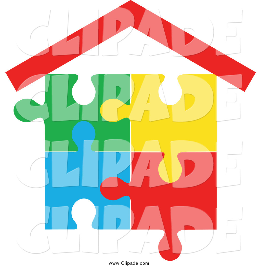 1024x1044 Clip Art Of A Colorful Jigsaw Puzzle House By Vector Tradition Sm