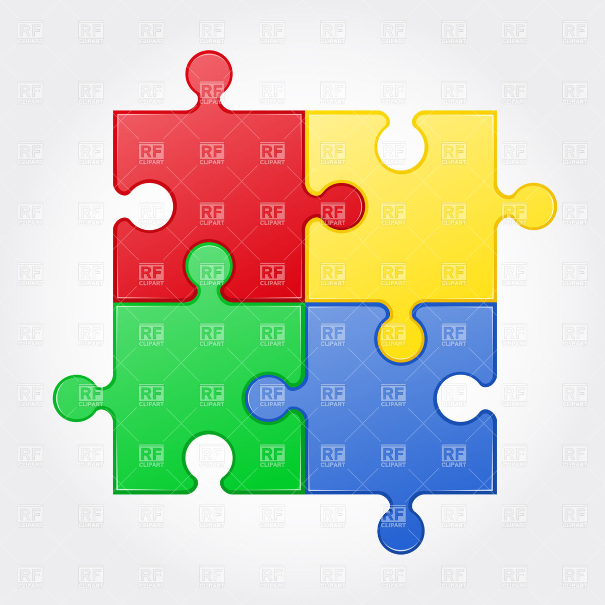 1200x1200 Colour Square Jigsaw Puzzle Elements Royalty Free Vector Clip Art
