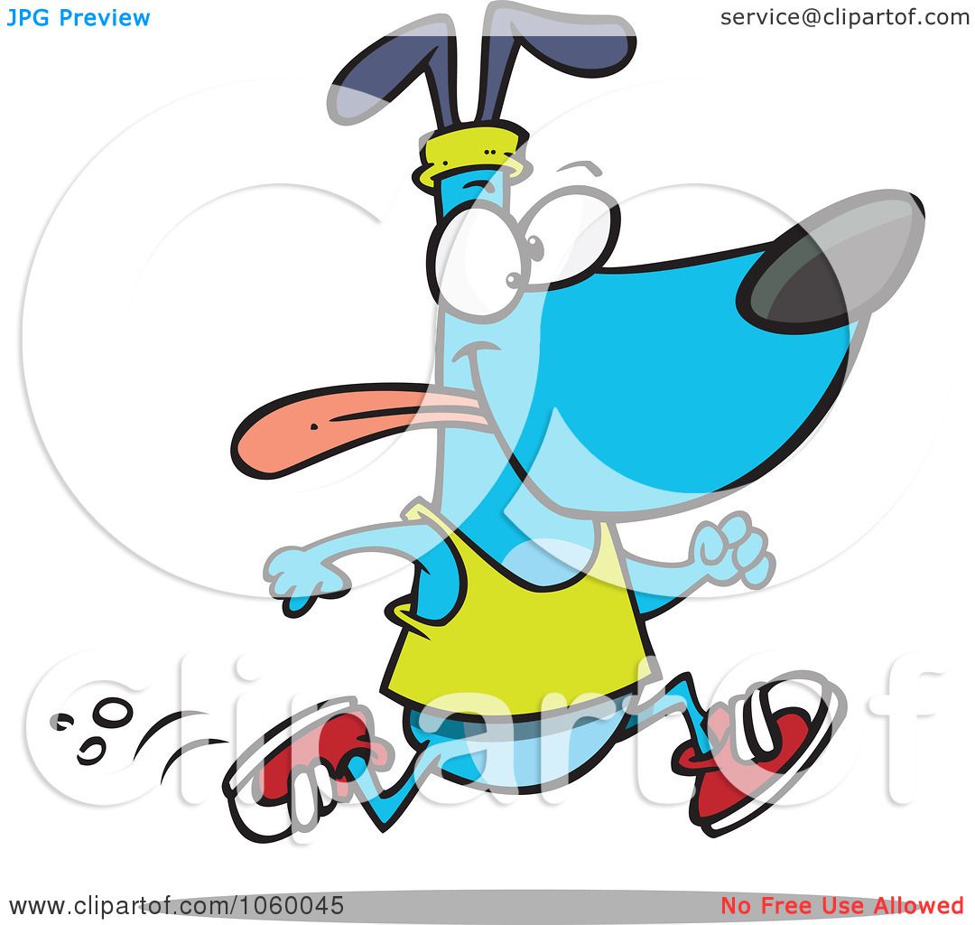 1080x1024 Royalty Free Vector Clip Art Illustration Of A Cartoon Dog Jogging