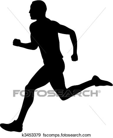 384x470 Clipart Of Splashy Runner K9436980