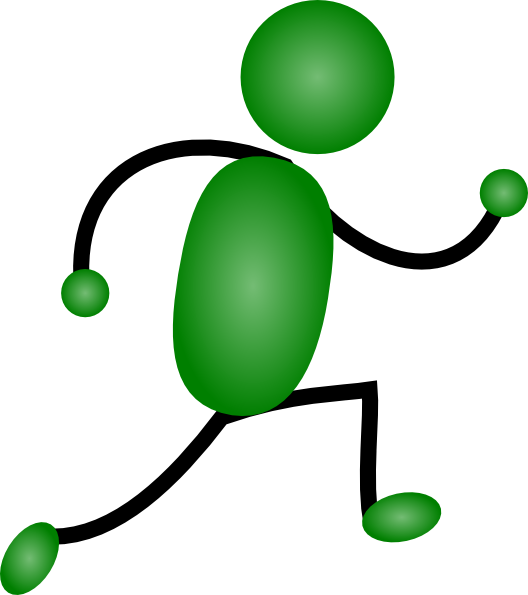528x595 Green Jogging Man Clip Art