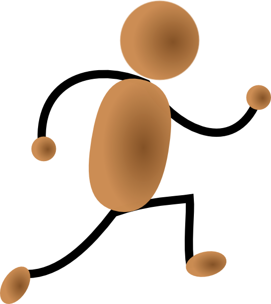 534x598 Bronze Jogging Man Clip Art