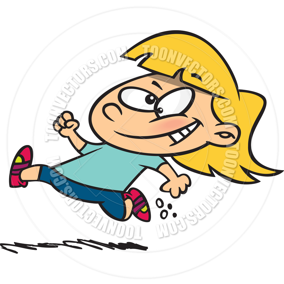 940x940 Cartoon Girl Jogger By Ron Leishman Toon Vectors Eps