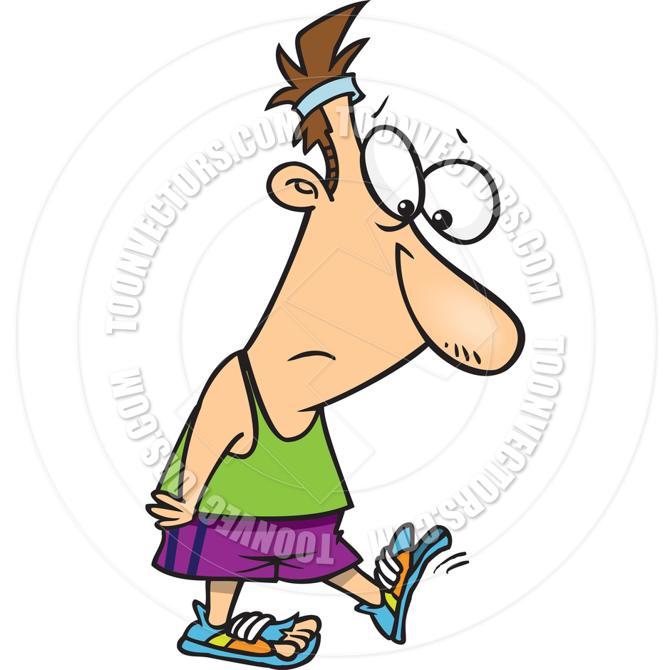 940x940 Cartoon Jogger Running Shoes By Ron Leishman Toon Vectors Eps