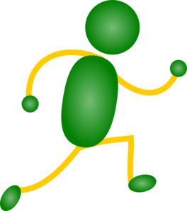 264x298 Greenampyellow Jogging Man Clip Art