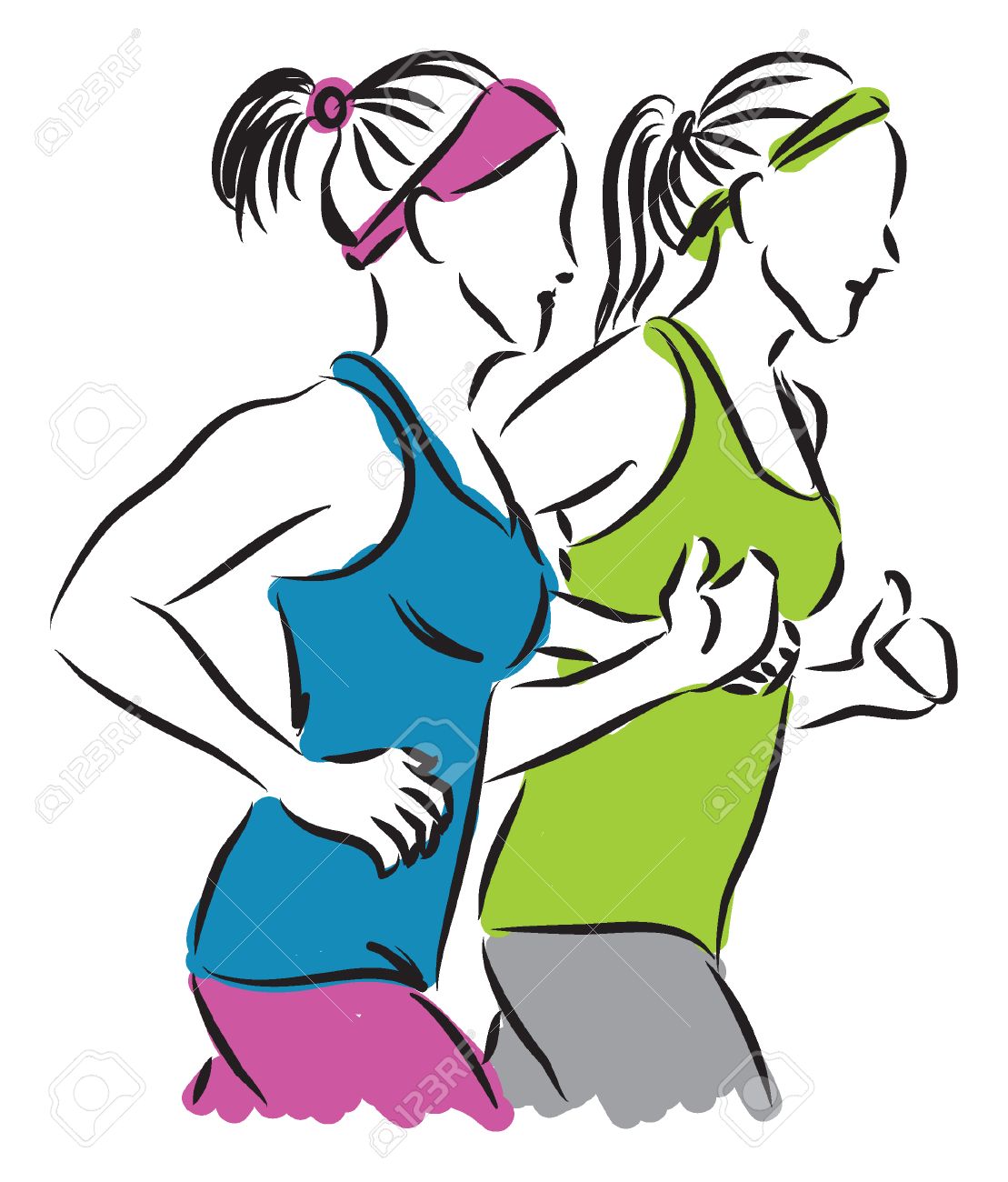 1109x1300 Women Jogging Illustration Royalty Free Cliparts, Vectors,