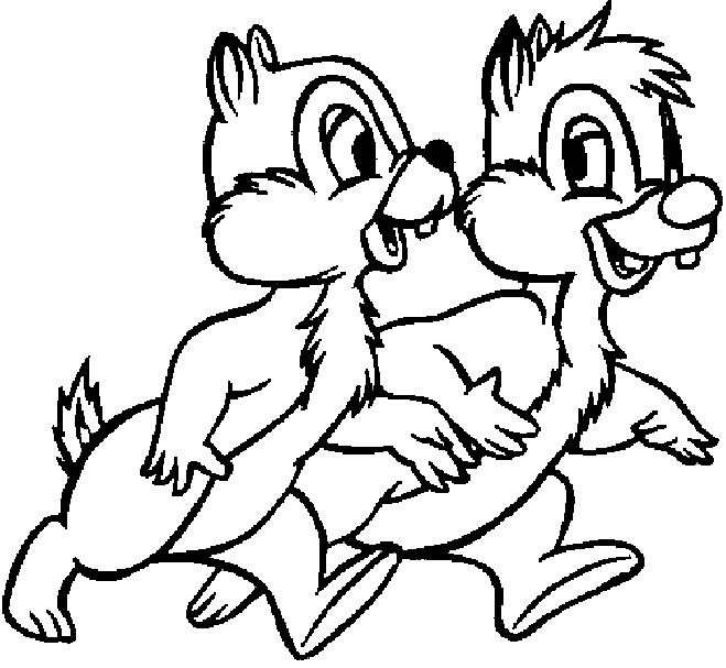 659x607 Chip And Dale Coloring Pages