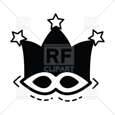 400x400 Joker Mask On White Background Royalty Free Vector Clip Art Image