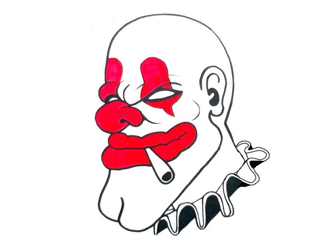 687x515 Coloring Pages Drawings Of Clowns Drawings Of Joker Clowns