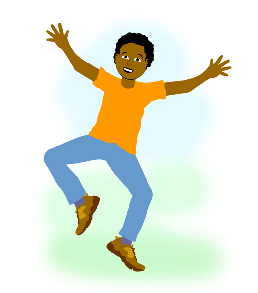 530x600 Jumping For Joy Clipart