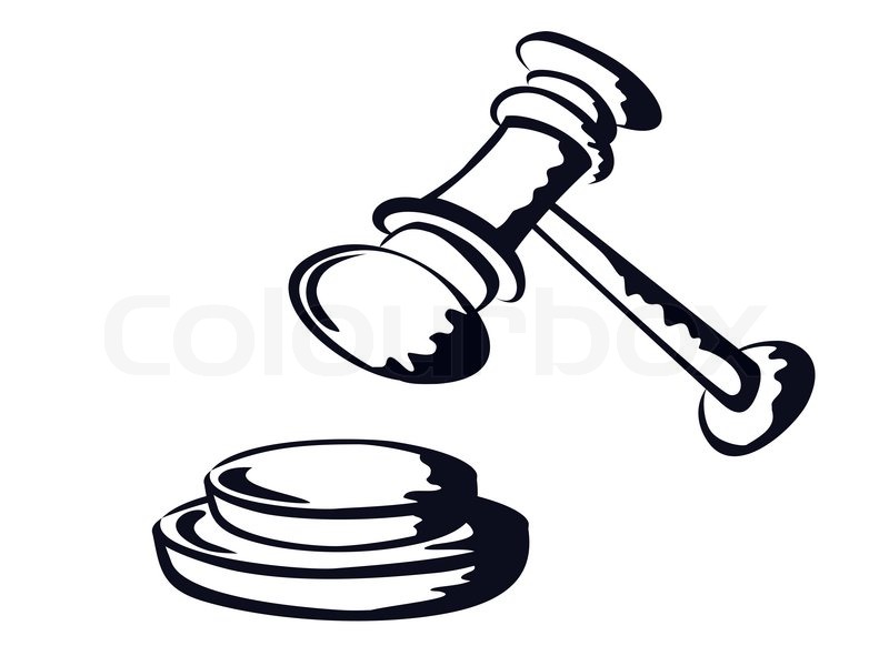 800x600 Judge Gavel,sketch Shape,vector From Stock Vector Colourbox