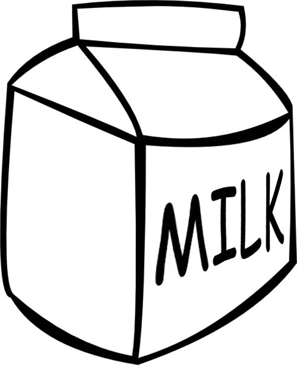600x737 Milk Clipart Black And White Free Download