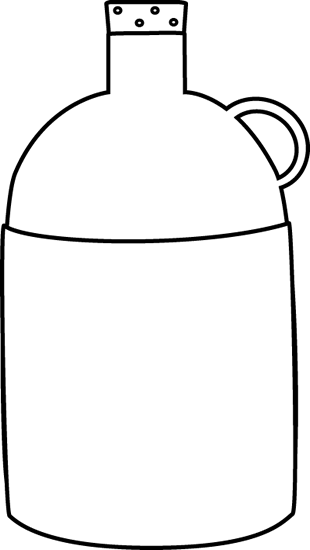 310x550 Black And White Tall Jug Clip Art