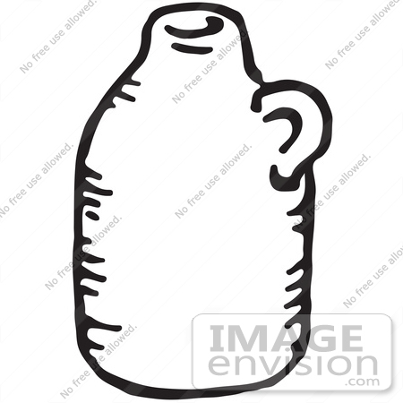450x450 Clipart Of A Jug In Black And White
