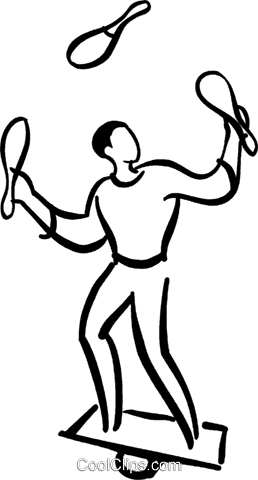 258x480 Juggleralancing Act Royalty Free Vector Clip Art Illustration