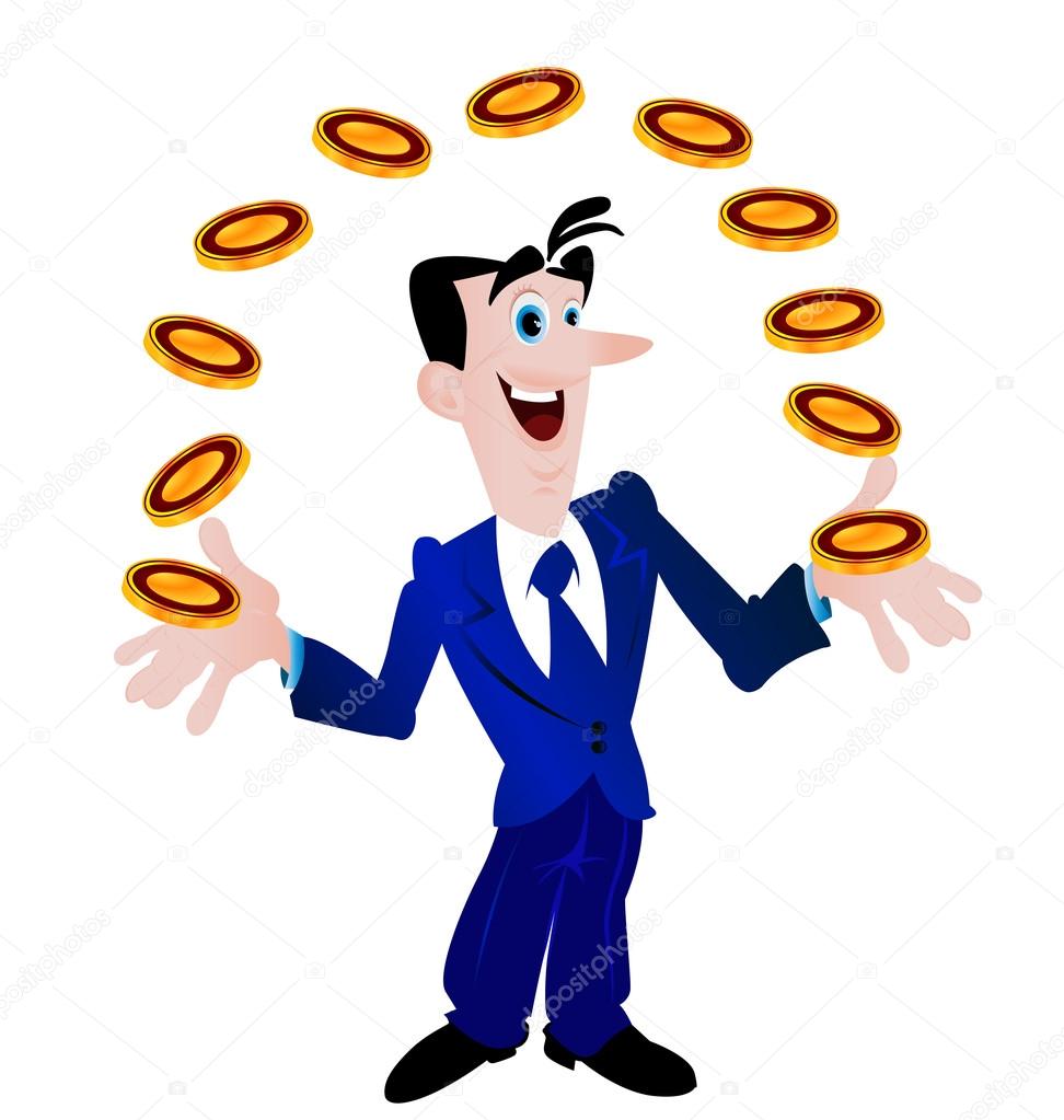 972x1023 Money Juggler Stock Vector Pkdinkar