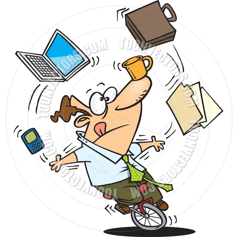 940x940 Cartoon Office Juggler By Ron Leishman Toon Vectors Eps