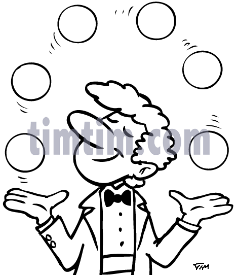 468x542 Free Drawing Of Circus Juggler Bw From The Category Movies Amp Magic