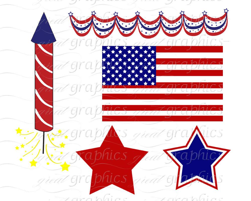 1000x800 4th Of July Digital Clip Art Printable Patriotic Digital Party