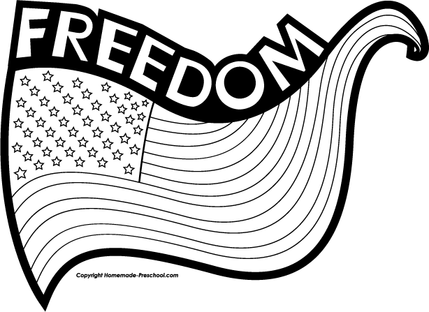 614x447 4th Of July Black And White Clipart