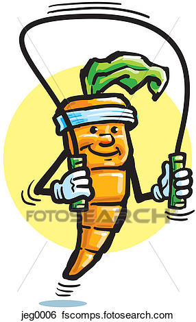 286x470 Stock Illustration Of A Carrot Skipping Rope Jeg0006