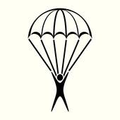 170x170 Clip Art Of Parachute Jumper Icon K22314746