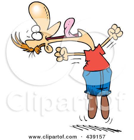 450x470 Clip Art Of Happy Person Jumping Up Clipart