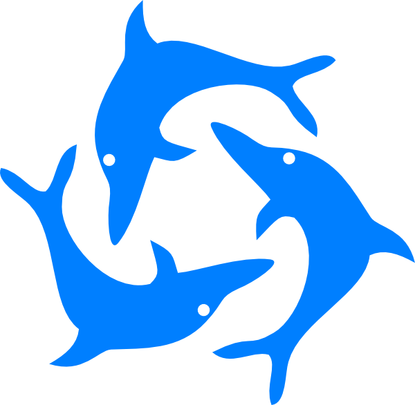 600x586 Jumping Dolphins Clip Art