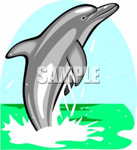 273x300 Dolphin Jumping Out Of The Ocean Water Clipart Picture