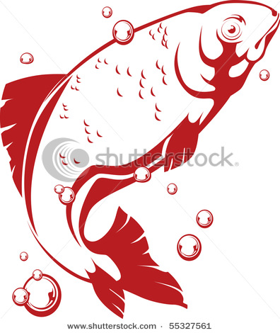 396x470 Illustration Of A Jumping Fish