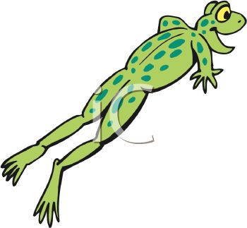 350x323 Picture Of A Frog Leaping Through The Air With A Happy Look On His