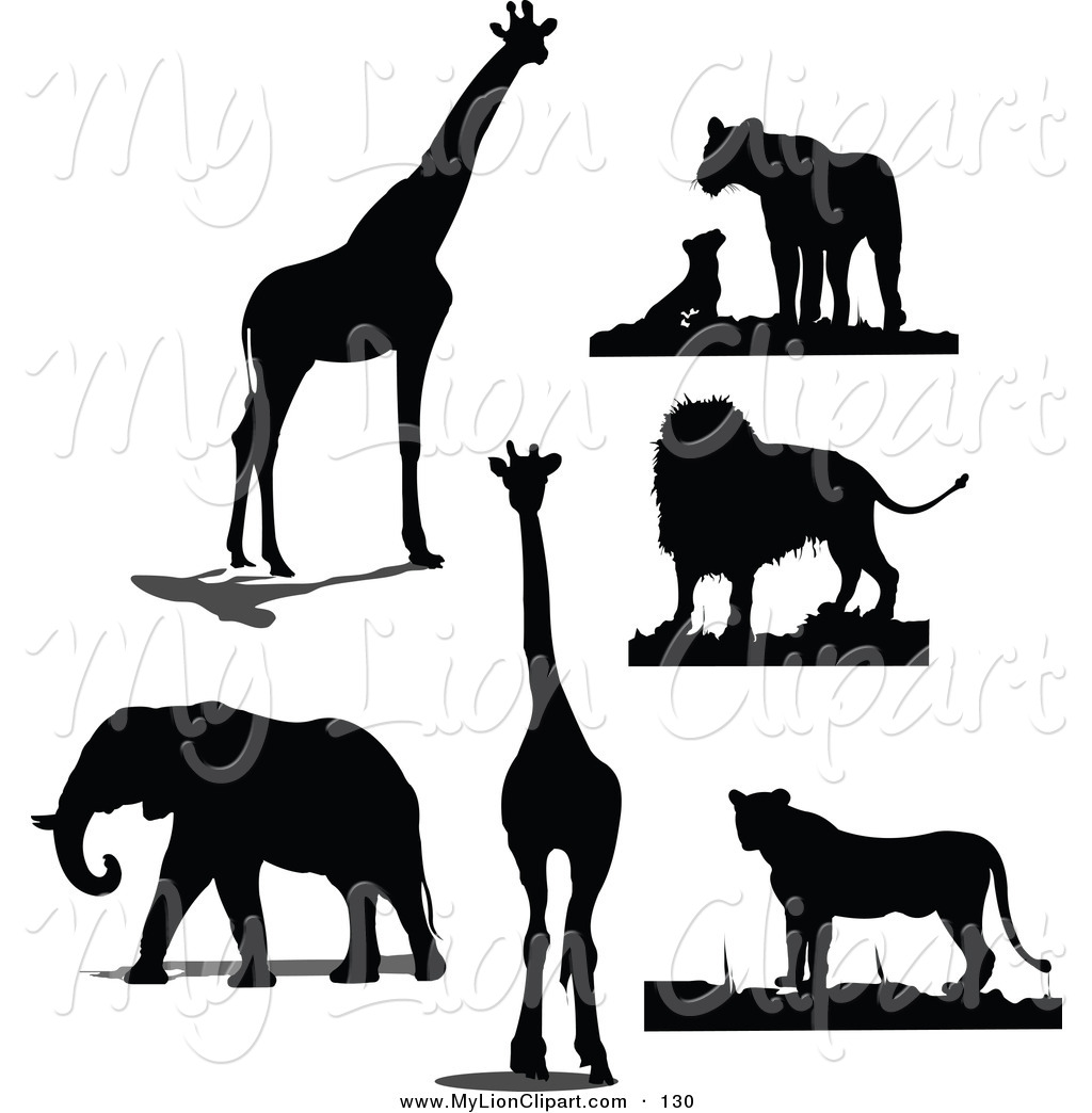 1024x1044 Jungle Animal Silhouettes Clip Art