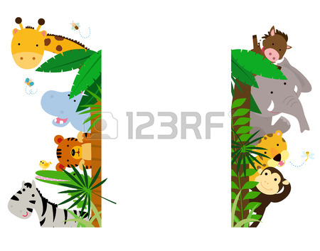 450x353 Fun Jungle Animals Border Royalty Free Cliparts, Vectors,