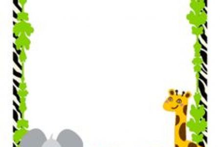 450x300 Safari Print Border Clip Art