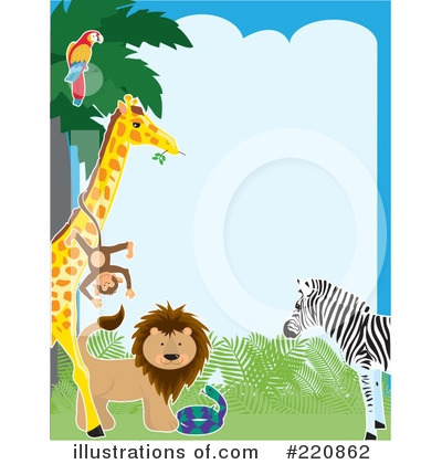 400x420 Zoo Animals Border Clipart