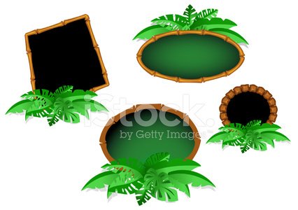 426x300 Jungle Borders Stock Vectors