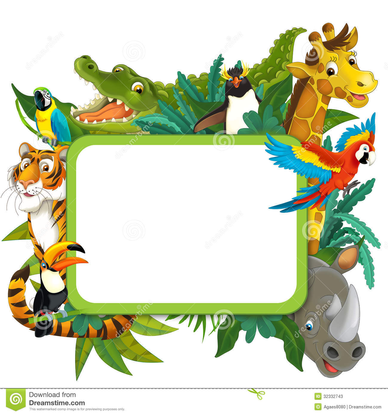 1300x1390 Jungle Border Clipart