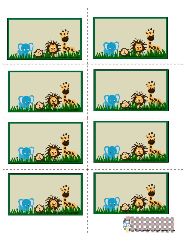 612x792 Jungle Baby Shower Clipart