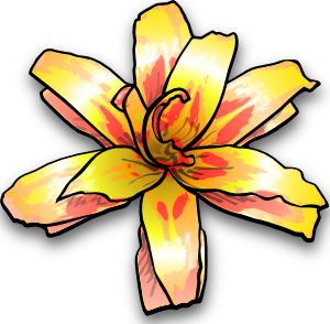 300x294 Yellow Flower Clip Art